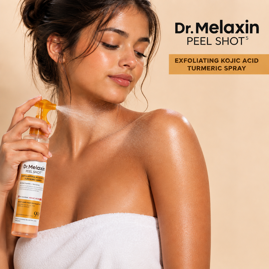 Spray on dry skin